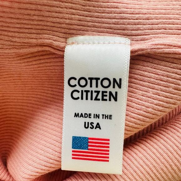 Cotton Citizen 2pc Crop Tee Midi Skirt Set Peach Size Small Ribbed Cotton - Picture 7 of 8